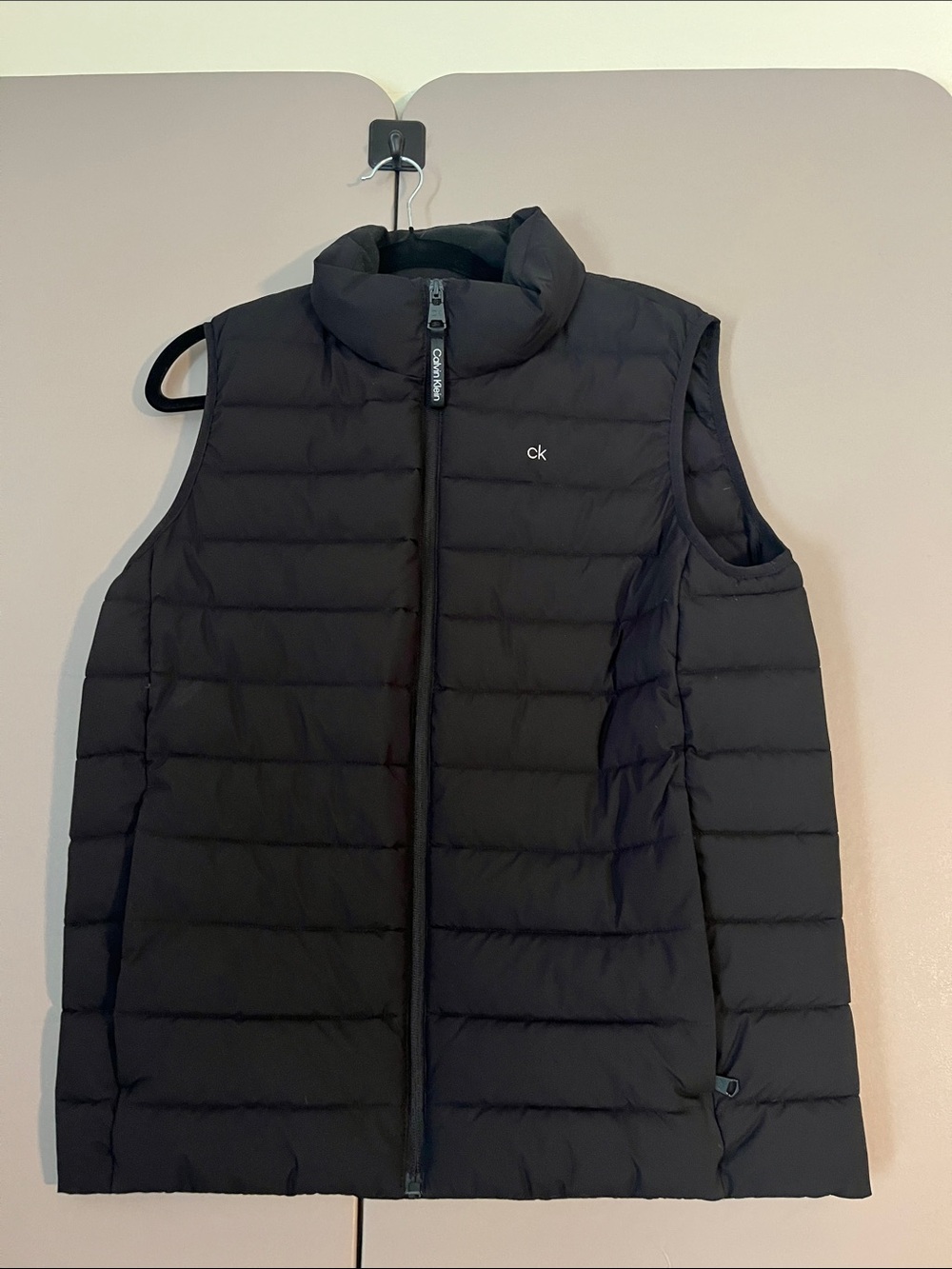 Calvin Klein Black Quilted Puffer Vest with CK Logo